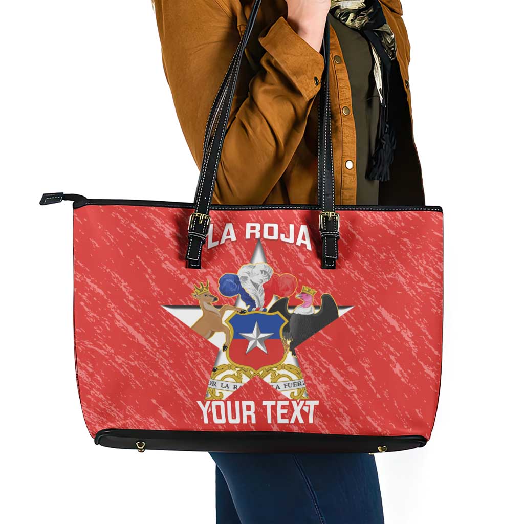 Custom Chile Football Leather Tote Bag Vamos La Roja