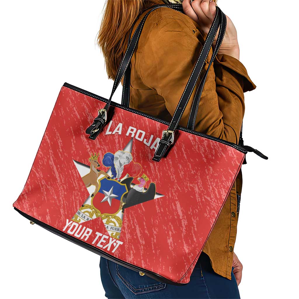 Custom Chile Football Leather Tote Bag Vamos La Roja