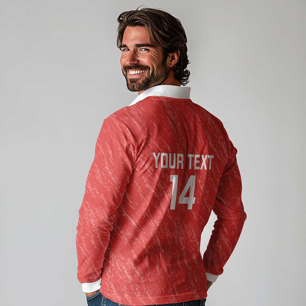 Custom Chile Football Long Sleeve Polo Shirt Vamos La Roja