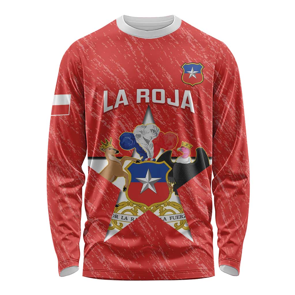 Custom Chile Football Long Sleeve Shirt Vamos La Roja