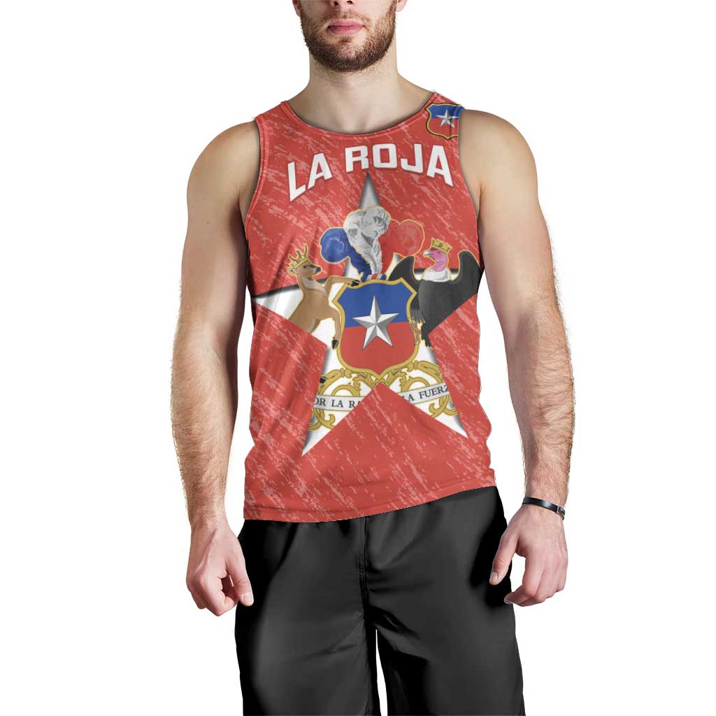 Custom Chile Football Men Tank Top Vamos La Roja