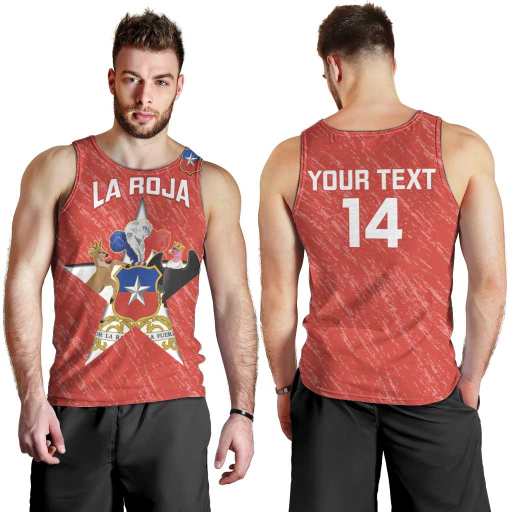 Custom Chile Football Men Tank Top Vamos La Roja