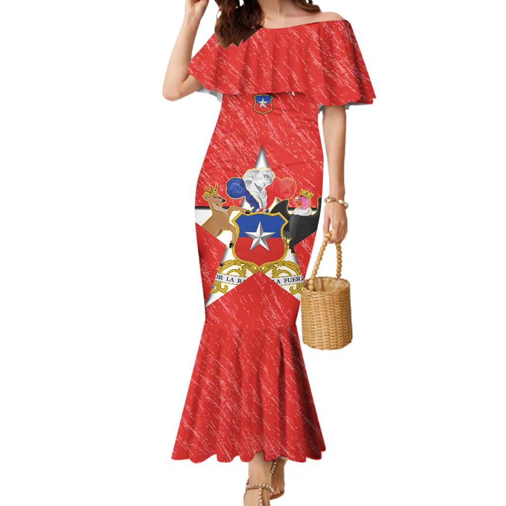 Custom Chile Football Mermaid Dress Vamos La Roja