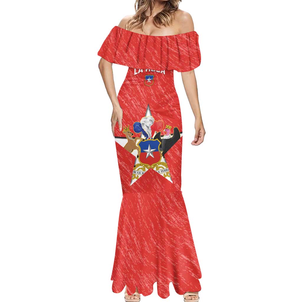 Custom Chile Football Mermaid Dress Vamos La Roja
