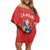 Custom Chile Football Off Shoulder Short Dress Vamos La Roja