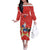 Custom Chile Football Off The Shoulder Long Sleeve Dress Vamos La Roja
