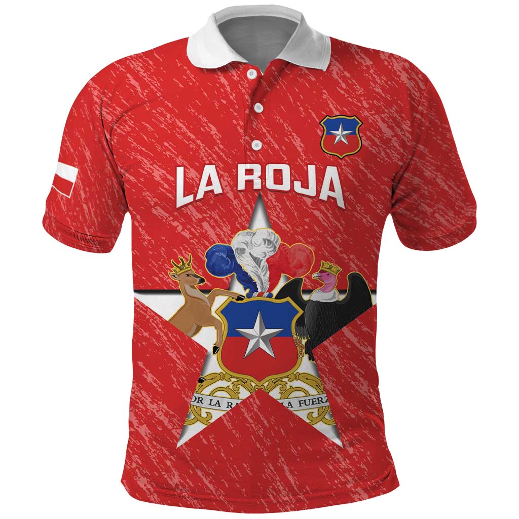 Custom Chile Football Polo Shirt Vamos La Roja