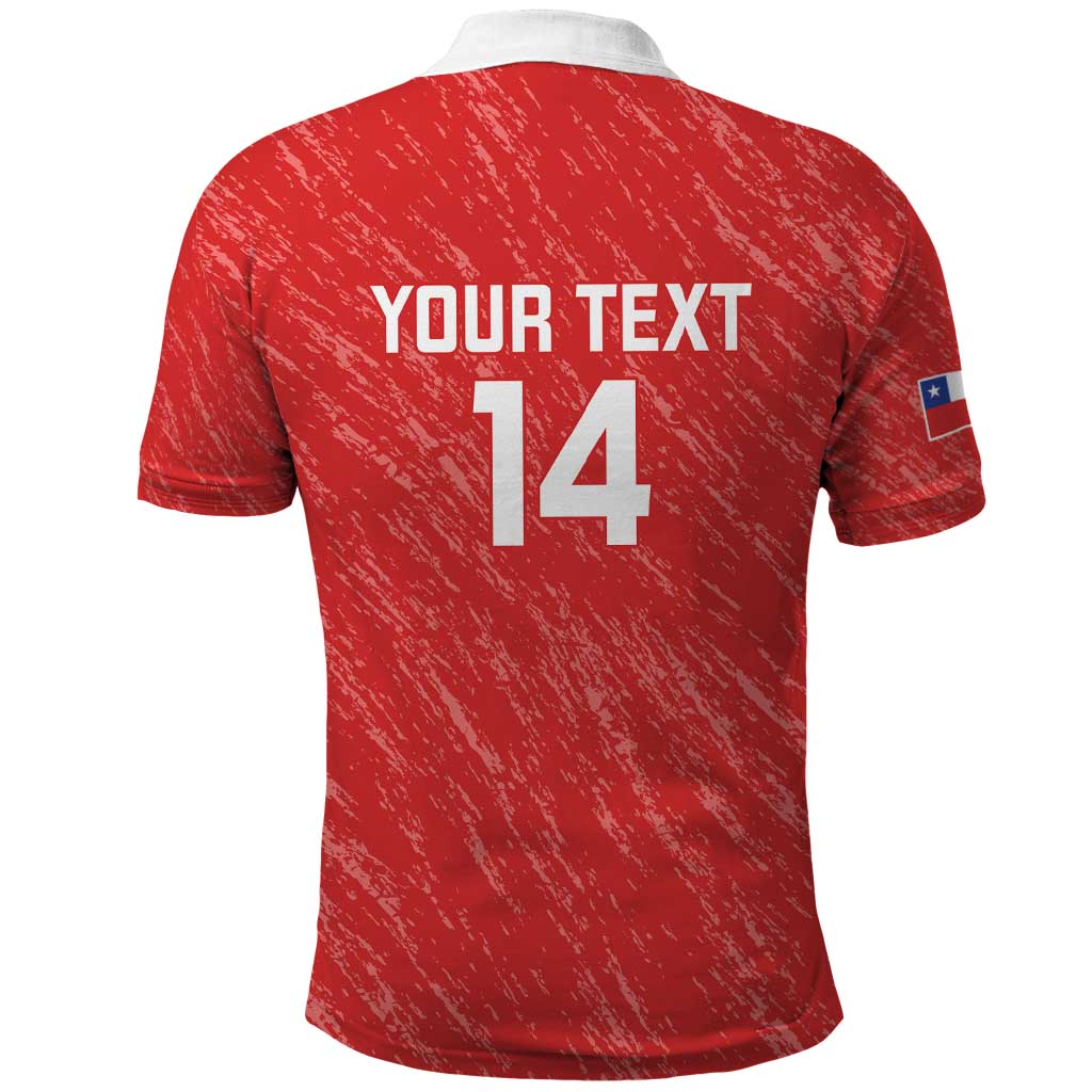 Custom Chile Football Polo Shirt Vamos La Roja