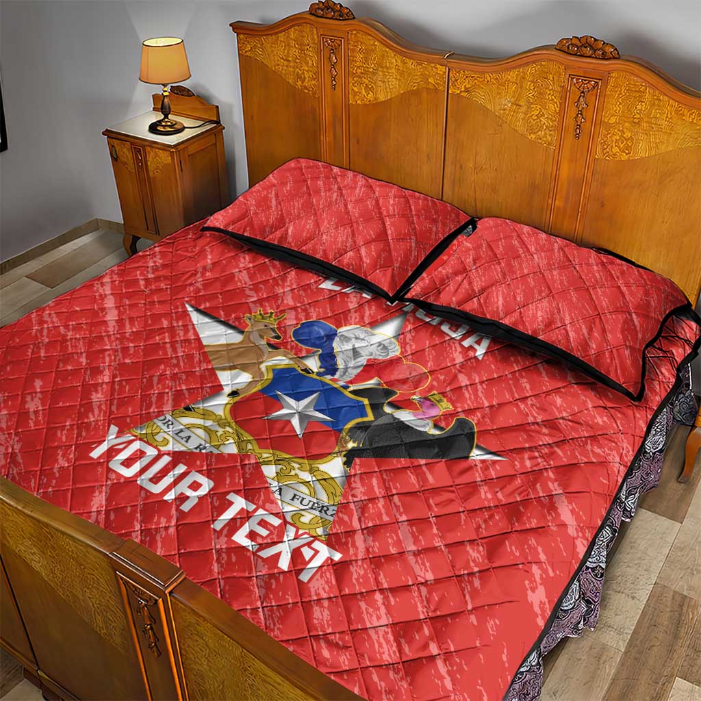 Custom Chile Football Quilt Bed Set Vamos La Roja
