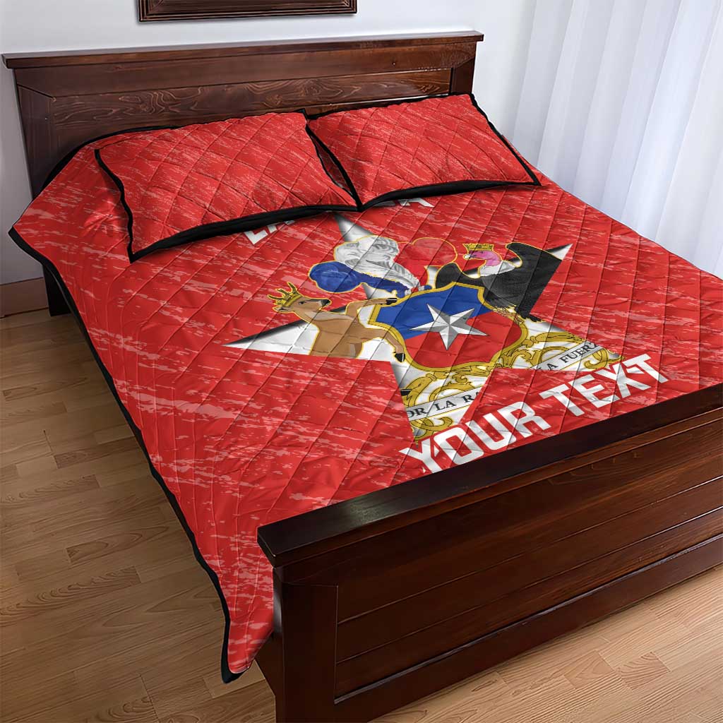 Custom Chile Football Quilt Bed Set Vamos La Roja
