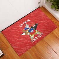 Custom Chile Football Rubber Doormat Vamos La Roja