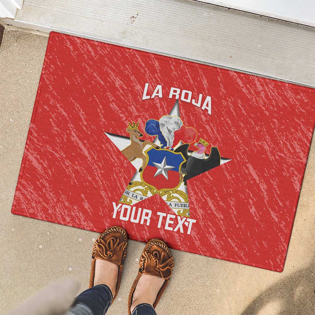 Custom Chile Football Rubber Doormat Vamos La Roja