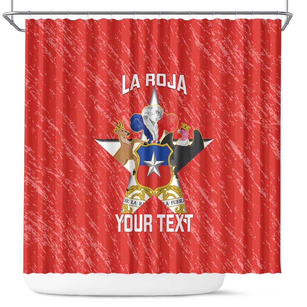 Custom Chile Football Shower Curtain Vamos La Roja