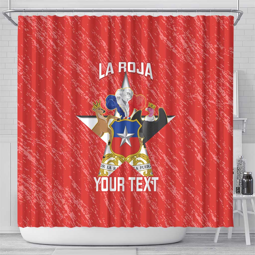 Custom Chile Football Shower Curtain Vamos La Roja