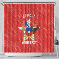Custom Chile Football Shower Curtain Vamos La Roja