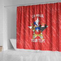 Custom Chile Football Shower Curtain Vamos La Roja
