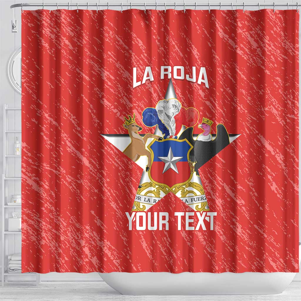 Custom Chile Football Shower Curtain Vamos La Roja