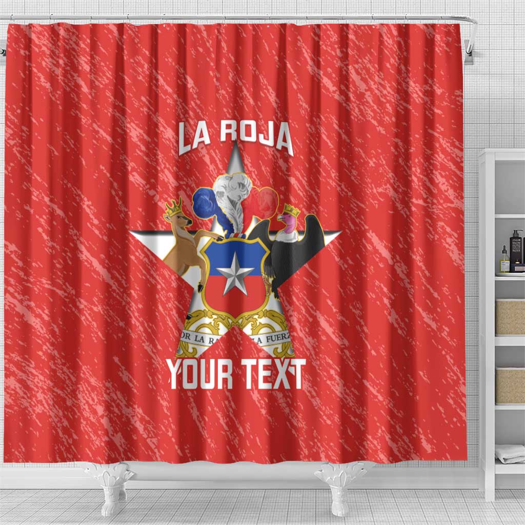 Custom Chile Football Shower Curtain Vamos La Roja