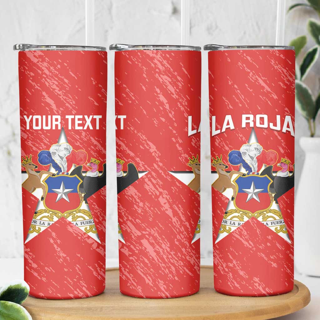 Custom Chile Football Skinny Tumbler Vamos La Roja