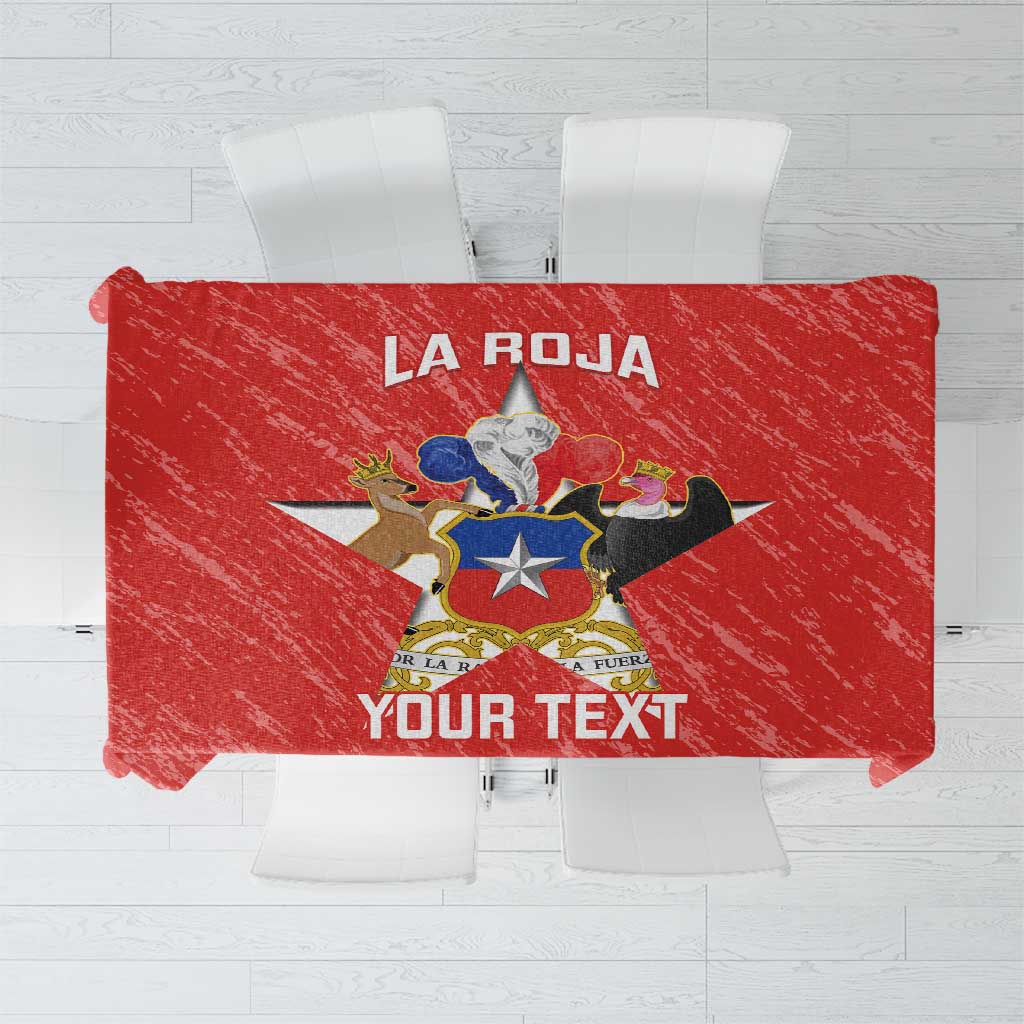 Custom Chile Football Tablecloth Vamos La Roja