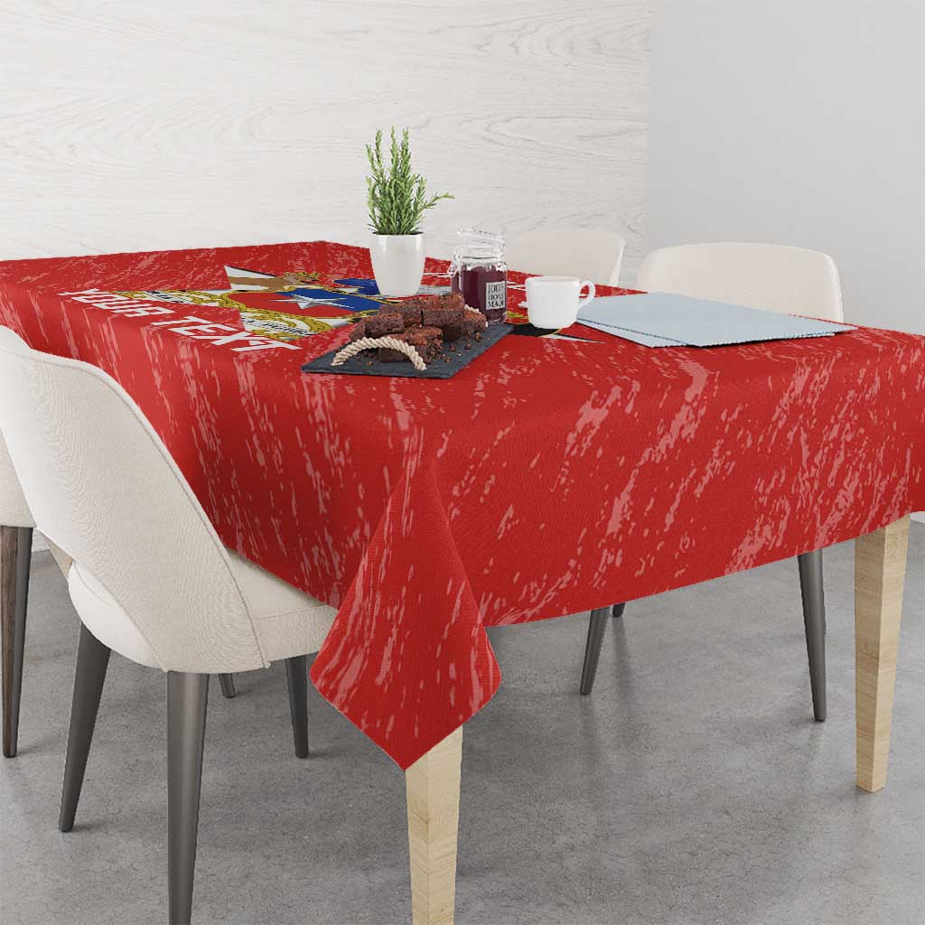 Custom Chile Football Tablecloth Vamos La Roja