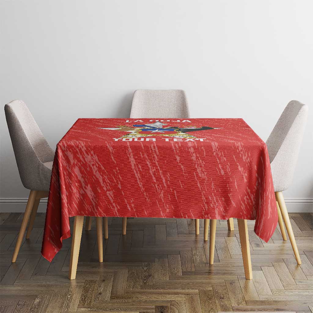 Custom Chile Football Tablecloth Vamos La Roja