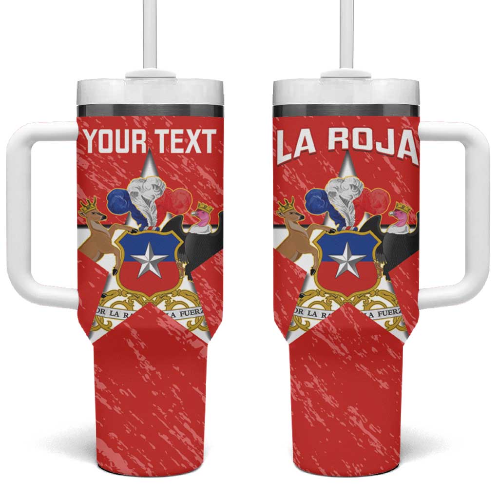Custom Chile Football Tumbler With Handle Vamos La Roja