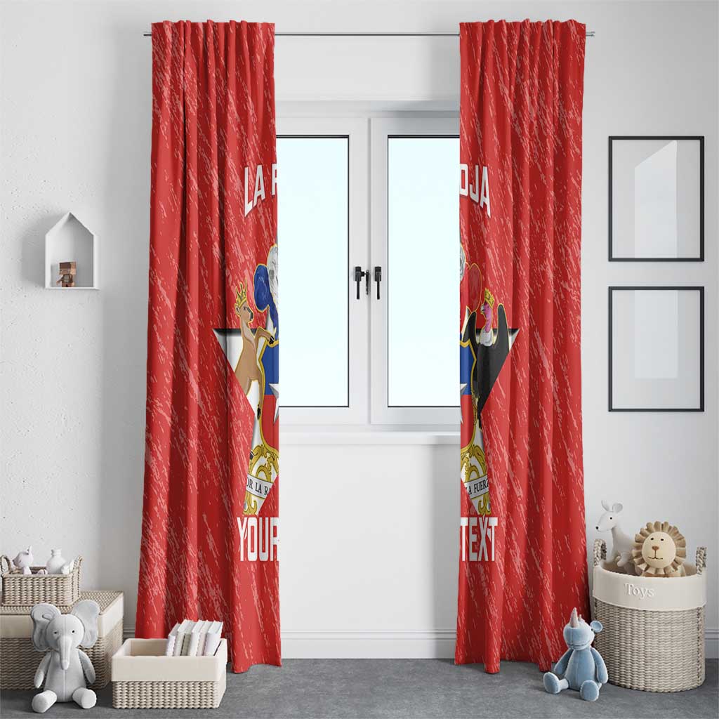 Custom Chile Football Window Curtain Vamos La Roja