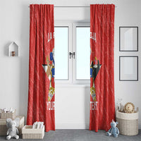 Custom Chile Football Window Curtain Vamos La Roja