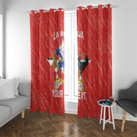 Custom Chile Football Window Curtain Vamos La Roja