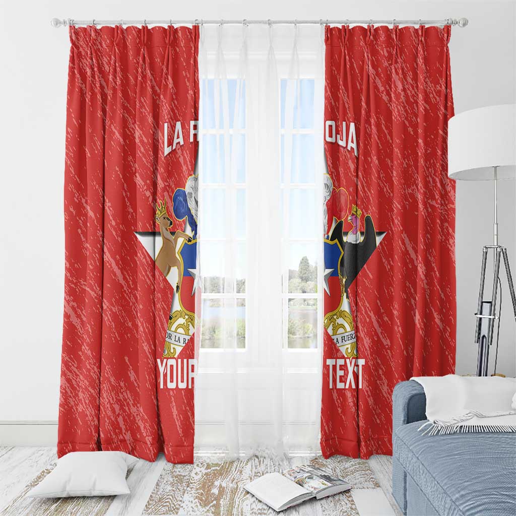 Custom Chile Football Window Curtain Vamos La Roja