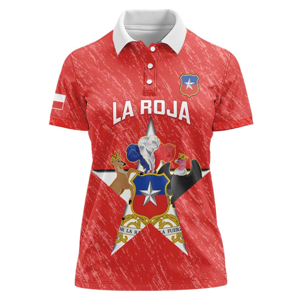 Custom Chile Football Women Polo Shirt Vamos La Roja