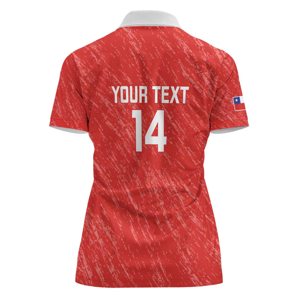 Custom Chile Football Women Polo Shirt Vamos La Roja