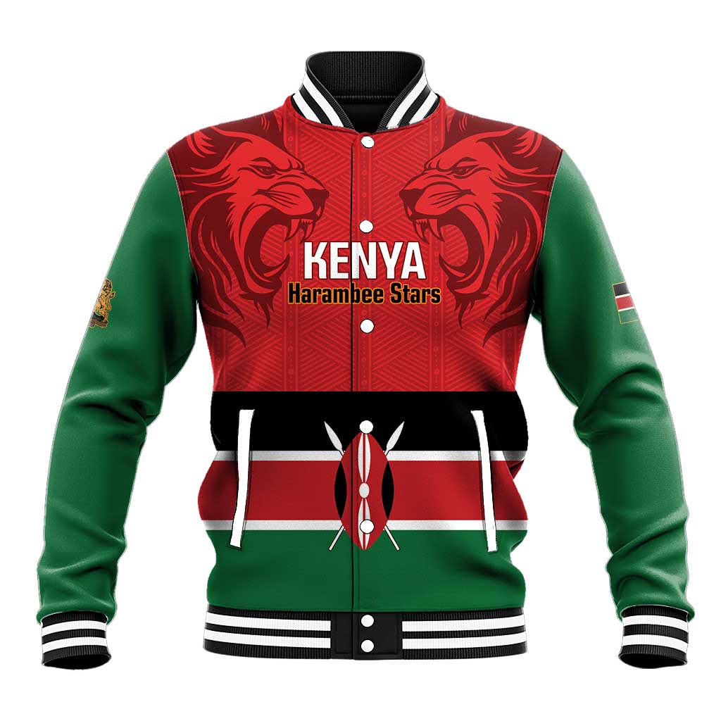 Custom Kenya Football Baseball Jacket Come On Harambee Stars