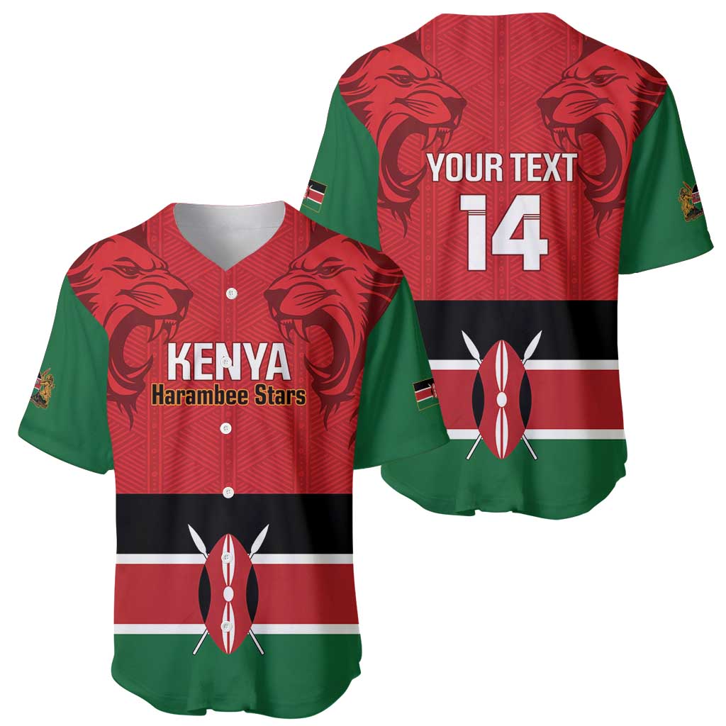 Custom Kenya Football Baseball Jersey Come On Harambee Stars