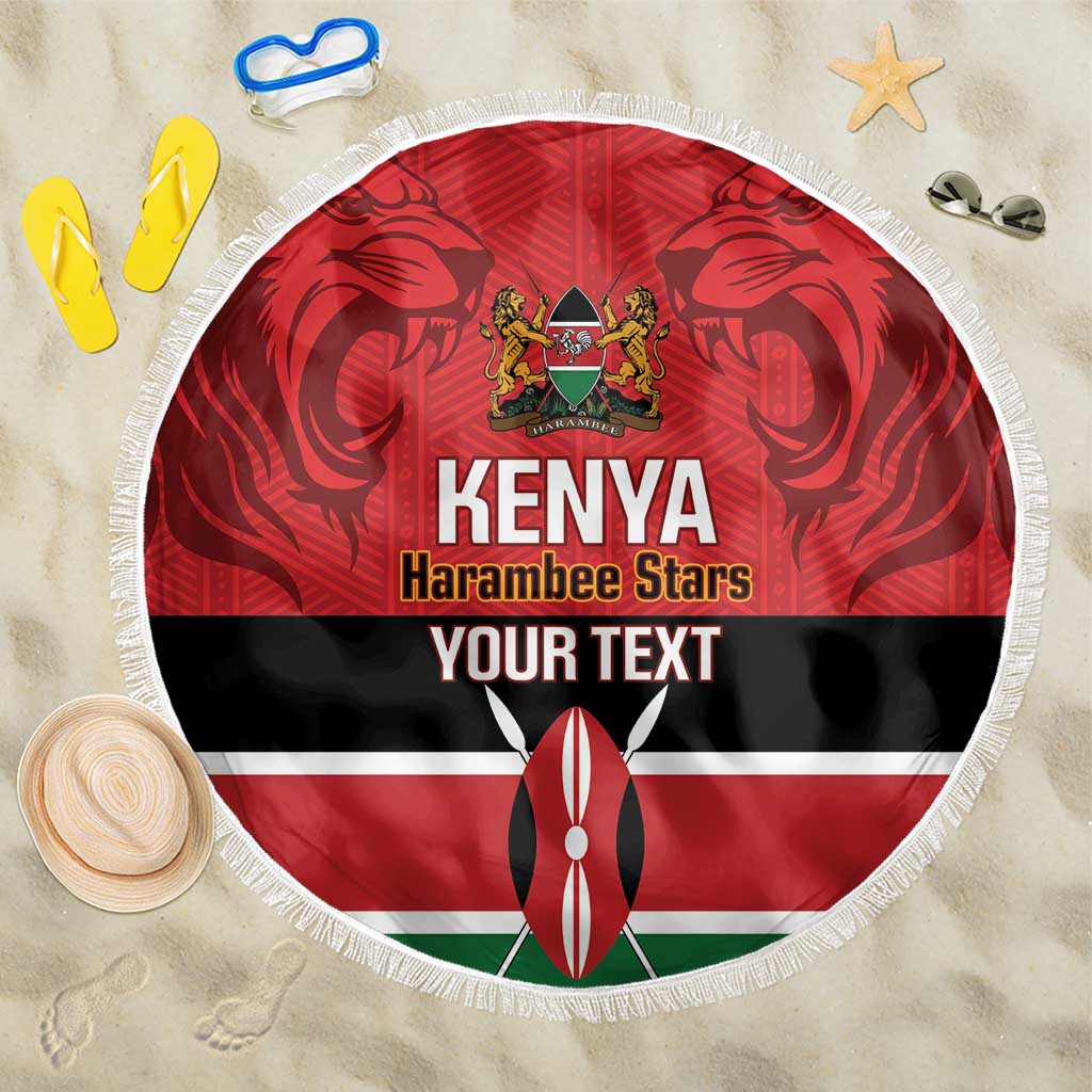 Custom Kenya Football Beach Blanket Come On Harambee Stars
