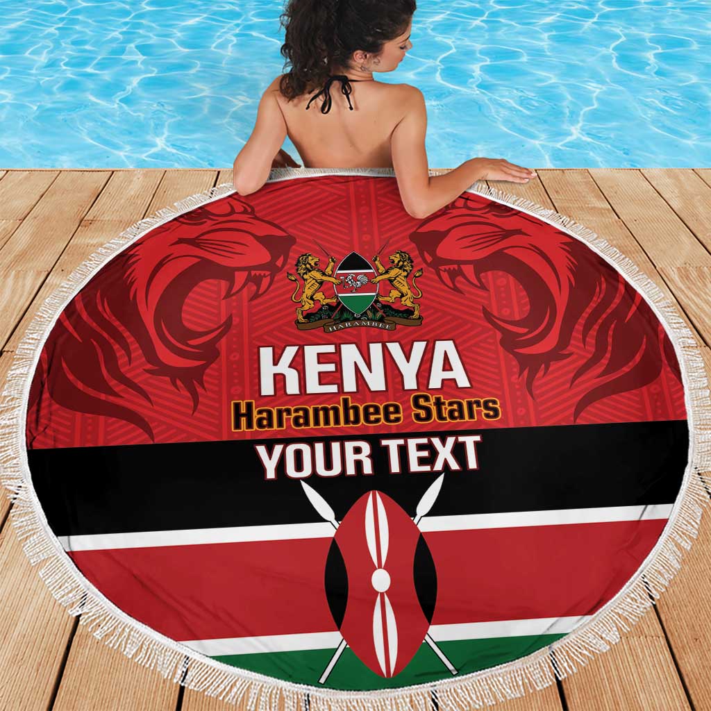 Custom Kenya Football Beach Blanket Come On Harambee Stars
