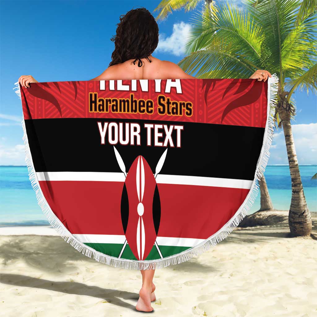 Custom Kenya Football Beach Blanket Come On Harambee Stars