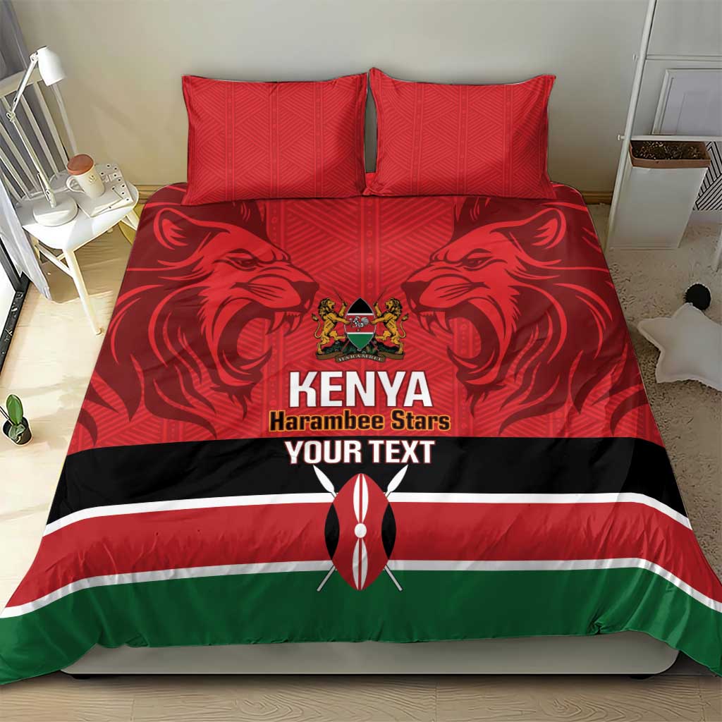 Custom Kenya Football Bedding Set Come On Harambee Stars