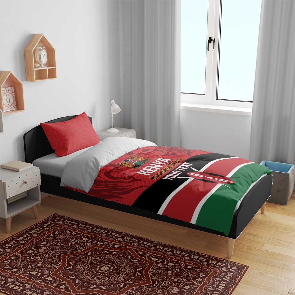 Custom Kenya Football Bedding Set Come On Harambee Stars