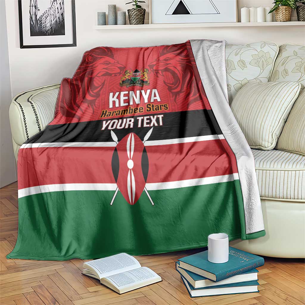 Custom Kenya Football Blanket Come On Harambee Stars