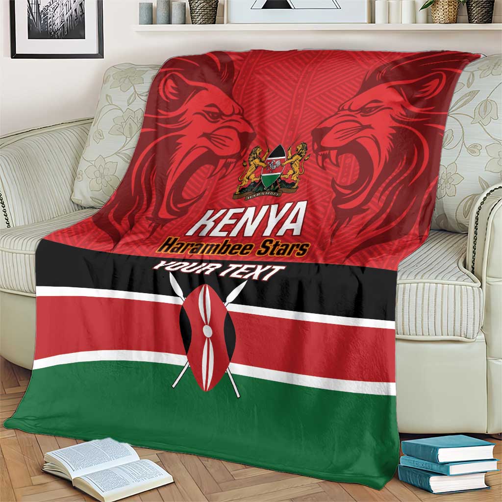 Custom Kenya Football Blanket Come On Harambee Stars