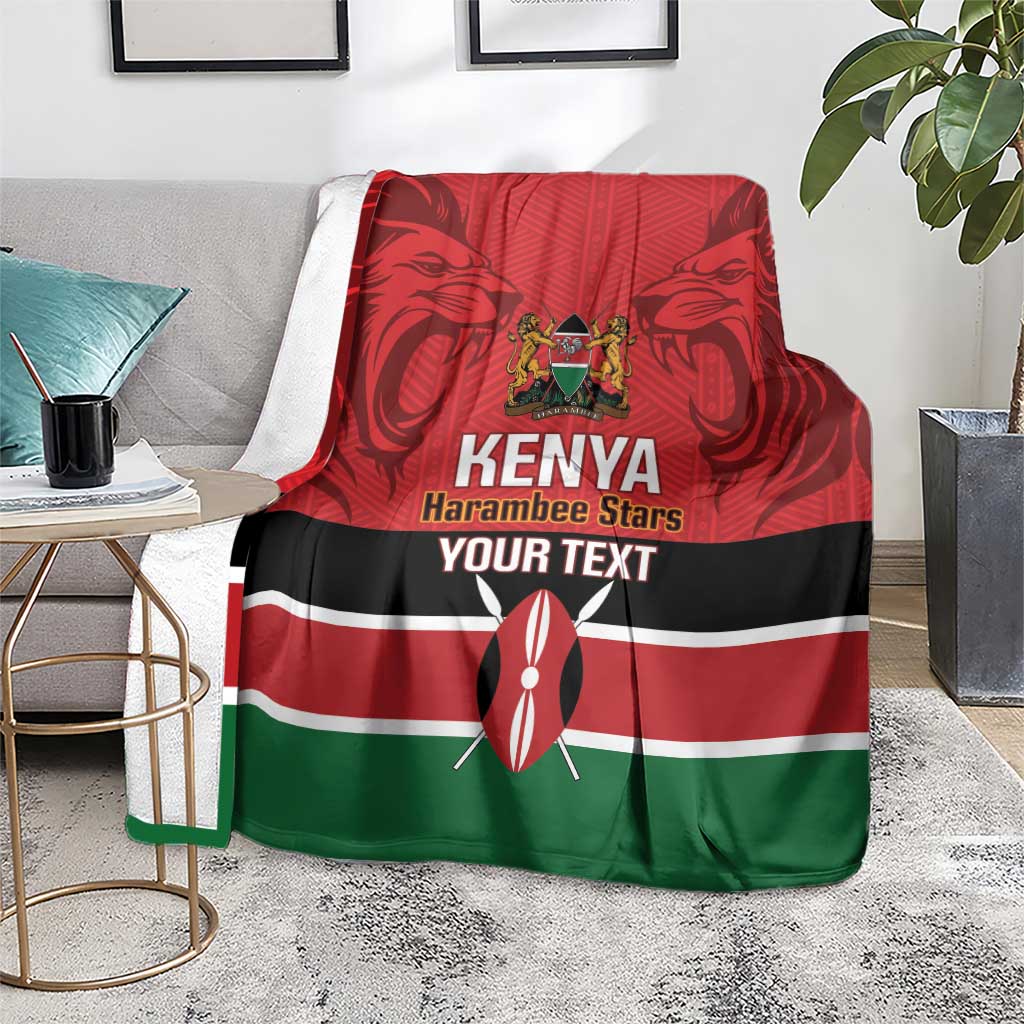 Custom Kenya Football Blanket Come On Harambee Stars