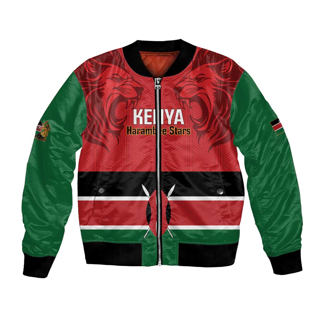 Custom Kenya Football Bomber Jacket Come On Harambee Stars