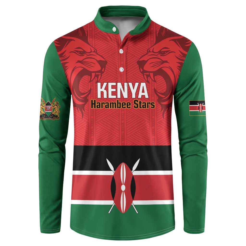 Custom Kenya Football Button Sweatshirt Come On Harambee Stars