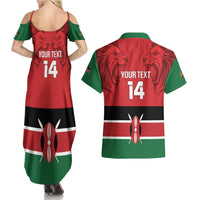 Custom Kenya Football Couples Matching Summer Maxi Dress and Hawaiian Shirt Come On Harambee Stars