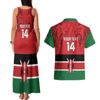Custom Kenya Football Couples Matching Tank Maxi Dress and Hawaiian Shirt Come On Harambee Stars
