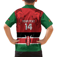 Custom Kenya Football Family Matching Long Sleeve Bodycon Dress and Hawaiian Shirt Come On Harambee Stars