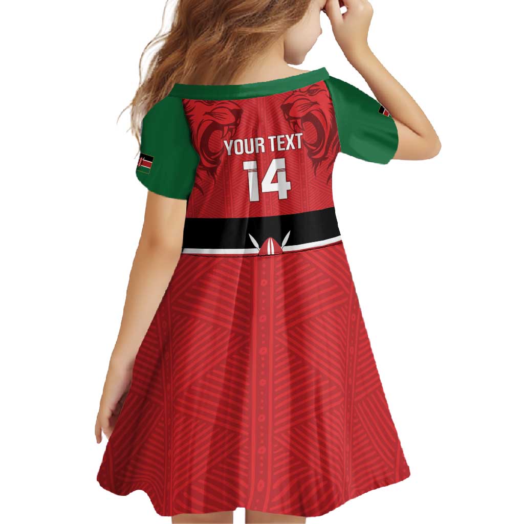 Custom Kenya Football Family Matching Off Shoulder Maxi Dress and Hawaiian Shirt Come On Harambee Stars
