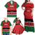 Custom Kenya Football Family Matching Off Shoulder Maxi Dress and Hawaiian Shirt Come On Harambee Stars
